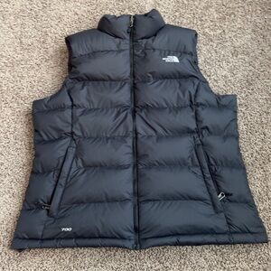 The North Face Charcoal Puffer Vest 700 down